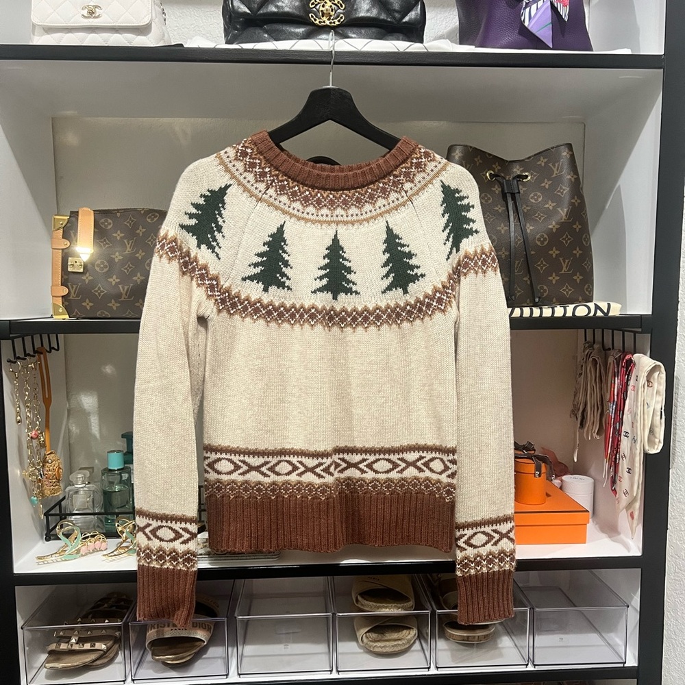 Kiel James Patrick Evergreen tree sweater women’s